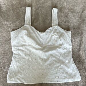 Cabi white sleeveless top